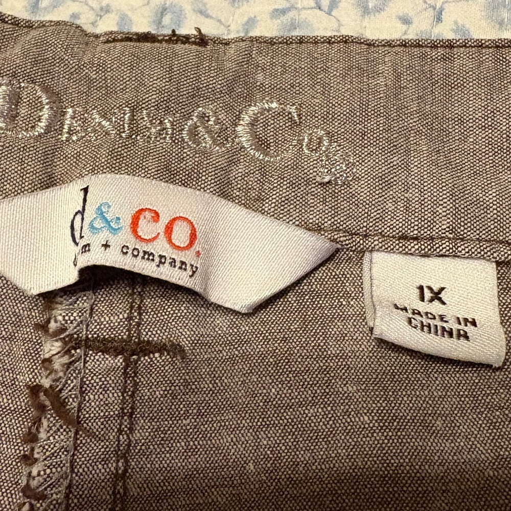 Denim & Co Cotton/Linen Mix Pant - Picture 4 of 6
